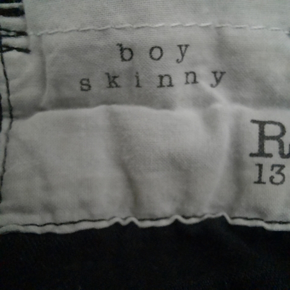 R13 Italy Boy Skinny Union Gray Jeans Ankle Crop Stretch Distressed Luxury 32 - Picture 12 of 16